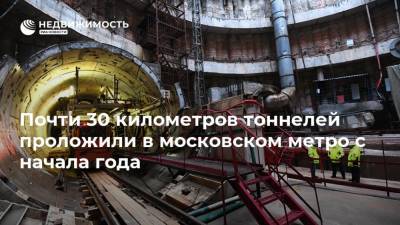 Андрей Бочкарев - Почти 30 километров тоннелей проложили в московском метро с начала года - realty.ria.ru - Москва