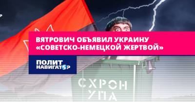 Владимир Вятрович - Вятрович объявил Украину «советско-немецкой жертвой» - politnavigator.net - Украина - Германия