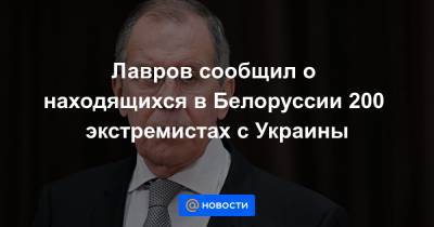 Степан Бандер - Лавров сообщил о находящихся в Белоруссии 200 экстремистах с Украины - news.mail.ru - Украина - Белоруссия - Минск - Волынская обл. - Днепропетровская обл.