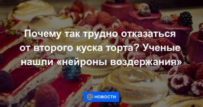 Почему так трудно отказаться от второго куска торта? Ученые нашли «нейроны воздержания» - news.mail.ru
