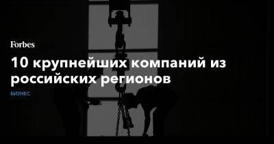 10 крупнейших компаний из российских регионов - forbes.ru - Москва - Россия - Санкт-Петербург - Краснодарский край - Екатеринбург - Московская обл. - респ. Татарстан - Нижегородская обл. - Ростовская обл. - Свердловская обл.