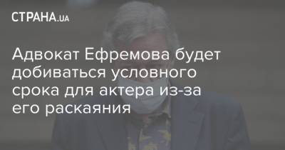 Михаил Ефремов - Роман Филиппов - Эльман Пашаев - Адвокат Ефремова будет добиваться условного срока для актера из-за его раскаяния - strana.ua - Россия