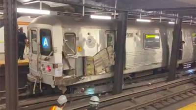Поезд в метро Нью-Йорка сошел с путей из-за брошенного мусора - iz.ru - Нью-Йорк - Нью-Йорк - state New York - Manhattan