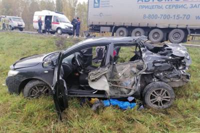 В Кузбассе на трассе водитель Toyota врезался в КамАЗ, пострадали взрослый и ребёнок - gazeta.a42.ru - Мариинск - район Мариинский