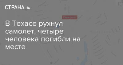 В Техасе рухнул самолет, четыре человека погибли на месте - strana.ua - США - Украина - Техас - штат Луизиана