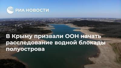 Наталья Поклонская - Александр Молохов - В Крыму призвали ООН начать расследование водной блокады полуострова - ria.ru - Россия - Украина - Киев - Крым - Симферополь - Женева