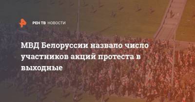 МВД Белоруссии назвало число участников акций протеста в выходные - ren.tv - Белоруссия - Минск