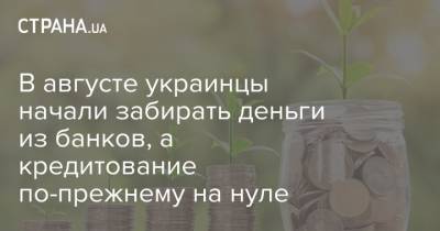 В августе украинцы начали забирать деньги из банков, а кредитование по-прежнему на нуле - strana.ua