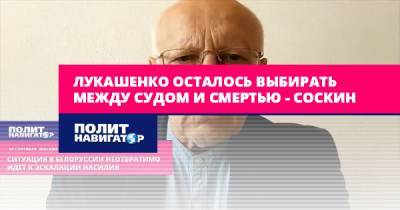 Олег Соскин - Лукашенко осталось выбирать между судом и смертью – Соскин - politnavigator.net - Россия - Украина - Белоруссия - Чаушеск