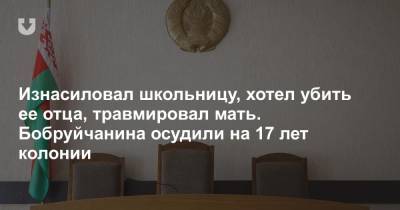 Изнасиловал школьницу, хотел убить ее отца, травмировал мать. Бобруйчанина осудили на 17 лет колонии - news.tut.by