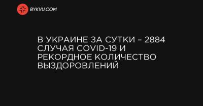 В Украине за сутки – 2884 случая COVID-19 и рекордное количество выздоровлений - bykvu.com - Украина - Киев - Киевская обл. - Ивано-Франковская обл. - Харьковская обл. - Хмельницкая обл. - Тернопольская обл. - Одесская обл. - Черновицкая обл. - Львовская обл.