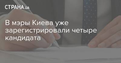 Александр Попов - В мэры Киева уже зарегистрировали четыре кандидата - strana.ua - Киев - Киев