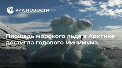 Елизавета Исакова - Площадь морского льда в Арктике достигла годового минимума - ria.ru - США - Арктика