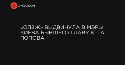 Виталий Кличко - Александр Попов - «ОПЗЖ» выдвинула в мэры Киева бывшего главу КГГА Попова - bykvu.com - Украина - Киев - Киев