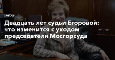 Вячеслав Лебедев - Двадцать лет судьи Егоровой: что изменится с уходом председателя Мосгорсуда - forbes.ru