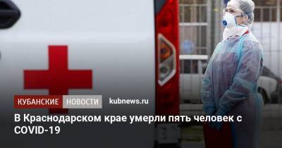 В Краснодарском крае умерли пять человек с COVID-19 - kubnews.ru - Сочи - Краснодарский край - район Туапсинский