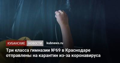 Три класса гимназии №69 в Краснодаре отправлены на карантин из-за коронавируса - kubnews.ru - Краснодар