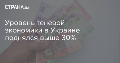 Уровень теневой экономики в Украине поднялся выше 30% - strana.ua - Украина