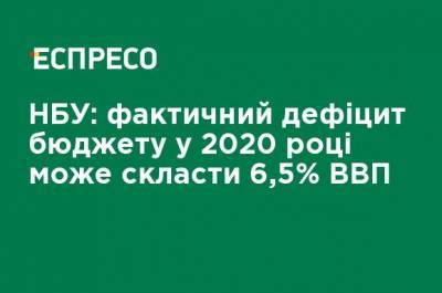 Дмитрий Сологуб - НБУ: фактический дефицит бюджета в 2020 году может составить 6,5% ВВП - ru.espreso.tv - Украина