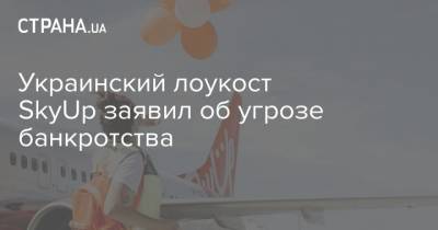 Украинский - Украинский лоукост SkyUp заявил об угрозе банкротства - strana.ua - Киев