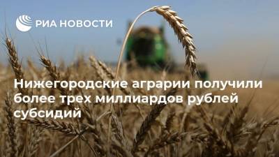 Глеб Никитин - Нижегородские аграрии получили более трех миллиардов рублей субсидий - smartmoney.one