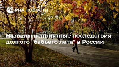 Алексей Кокорин - Михаил Леус - Названы неприятные последствия долгого "бабьего лета" в России - ria.ru - Москва - Россия