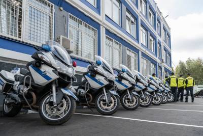 70 новых мотоциклов подарили управлению ГИБДД Москвы - m24.ru - Москва - Власть