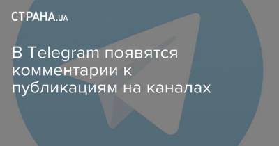 Павел Дуров - В Telegram появятся комментарии к публикациям на каналах - strana.ua