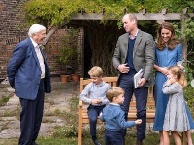 принц Уильям - Кейт Миддлтон - принц Джордж - Дэвид Аттенборо - Принц Уильям и Кейт Миддлтон показали подросших детей - golos.ua