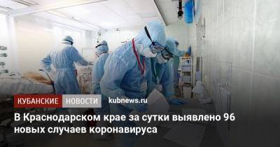 В Краснодарском крае за сутки выявлено 96 новых случаев коронавируса - kubnews.ru - Россия - Краснодарский край - респ. Адыгея