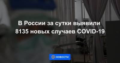 Анна Попова - Владимир Болибок - В России за сутки выявили 8135 новых случаев COVID-19 - news.mail.ru - Москва - Россия - Санкт-Петербург - Московская обл.