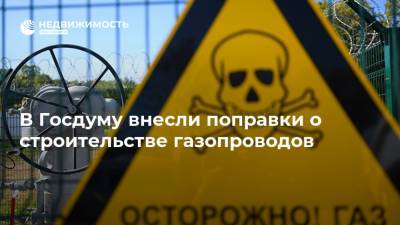 Андрей Кутепов - Павел Завальный - В Госдуму внесли поправки о строительстве газопроводов - realty.ria.ru - Москва - Строительство