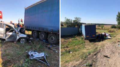 Под Воронежем фура на встречке снесла легковушку: двое погибли - vestivrn.ru - Воронеж - Челябинская обл. - Воронежская обл. - Тамбов