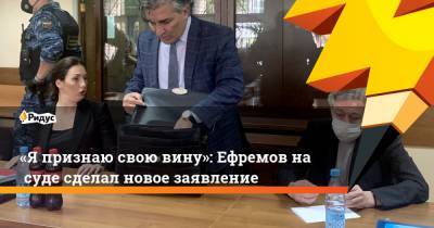 Михаил Ефремов - Эльман Пашаев - «Япризнаю свою вину»: Ефремов насуде сделал новое заявление - ridus.ru - Россия