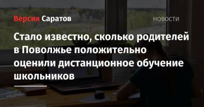 Стало известно, сколько родителей в Поволжье положительно оценили дистанционное обучение школьников - nversia.ru - окр.Приволжский - окр. Дальневосточный - Пфо