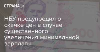 Дмитрий Сологуб - НБУ предупредил о скачке цен в случае существенного увеличения минимальной зарплаты - strana.ua - Украина