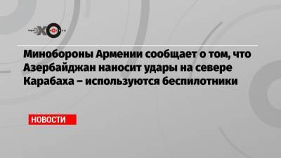 Шушан Степанян - Минобороны Армении сообщает о том, что Азербайджан наносит удары на севере Карабаха – используются беспилотники - echo.msk.ru - Россия - Армения - Турция - Азербайджан