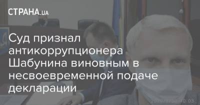 Андрей Деркач - Виталий Шабунин - Суд признал антикоррупционера Шабунина виновным в несвоевременной подаче декларации - strana.ua - Украина