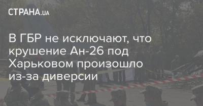 В ГБР не исключают, что крушение Ан-26 под Харьковом произошло из-за диверсии - strana.ua - Харьковская обл. - Харьков