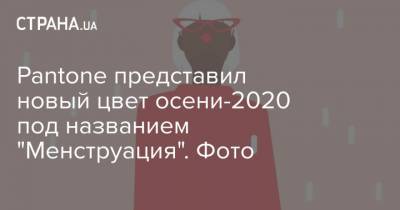 Pantone представил новый цвет осени-2020 под названием "Менструация". Фото - strana.ua