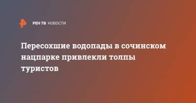 Пересохшие водопады в сочинском нацпарке привлекли толпы туристов - ren.tv - Сочи