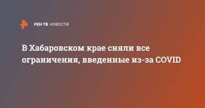 Михаил Дегтярев - В Хабаровском крае сняли все ограничения, введенные из-за COVID - ren.tv - Хабаровский край