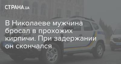 В Николаеве мужчина бросал в прохожих кирпичи. При задержании он скончался - strana.ua - Николаев