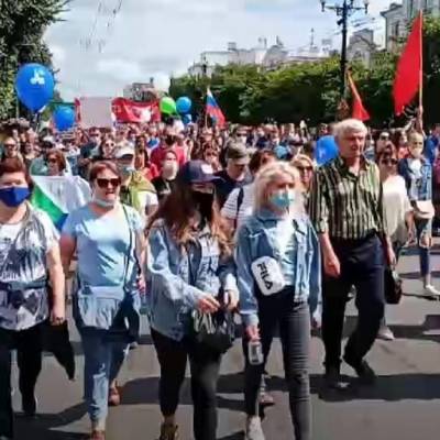 Сергей Фургал - Михаил Дегтярев - Хабаровск вновь вышел на митинг за свободу Фургалу. 29-й день подряд регион требует, чтобы Москва его услышала - urfonews.ru - Москва - Хабаровский край - Хабаровск