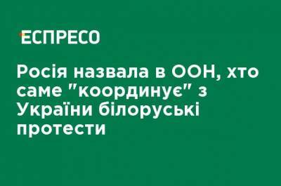 Дмитрий Полянский - Россия назвала в ООН, кто именно "координирует" из Украины белорусские протесты - ru.espreso.tv - Россия - США - Украина - Белоруссия