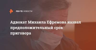 Михаил Ефремов - Эльман Пашаев - Адвокат Михаила Ефремова назвал предположительный срок приговора - ren.tv - Москва