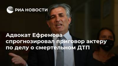 Михаил Ефремов - Сергей Захаров - Эльман Пашаев - Адвокат Ефремова спрогнозировал приговор актеру по делу о смертельном ДТП - ria.ru - Москва