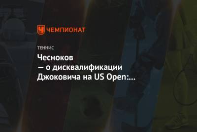 Джокович Новак - Андрей Чесноков - Пабло Карреньо-Бустой - Чесноков — о дисквалификации Джоковича на US Open: ATP Rules — это такая фигня - championat.com - Россия - США