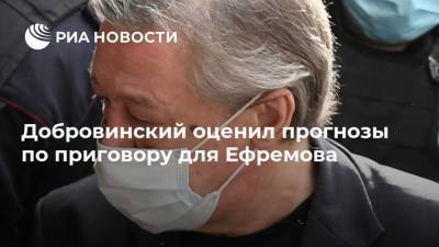 Михаил Ефремов - Александр Добровинский - Эльман Пашаев - Добровинский оценил прогнозы по приговору для Ефремова - ria.ru - Москва - Россия