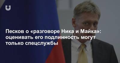 Дмитрий Песков - Песков о «разговоре Ника и Майка»: оценивать его подлинность могут только спецслужбы - news.tut.by - Россия - Берлин - Варшава - Европа